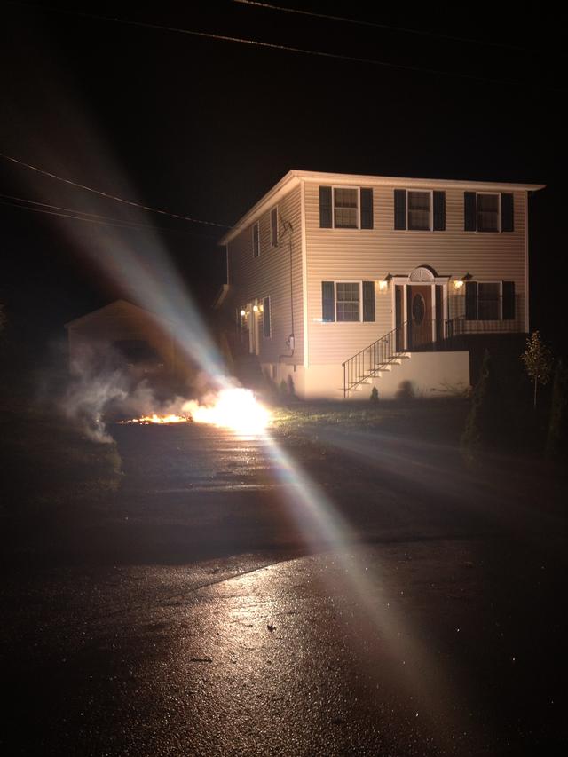 Fredrick St Wires burning During Hurricane Sandy